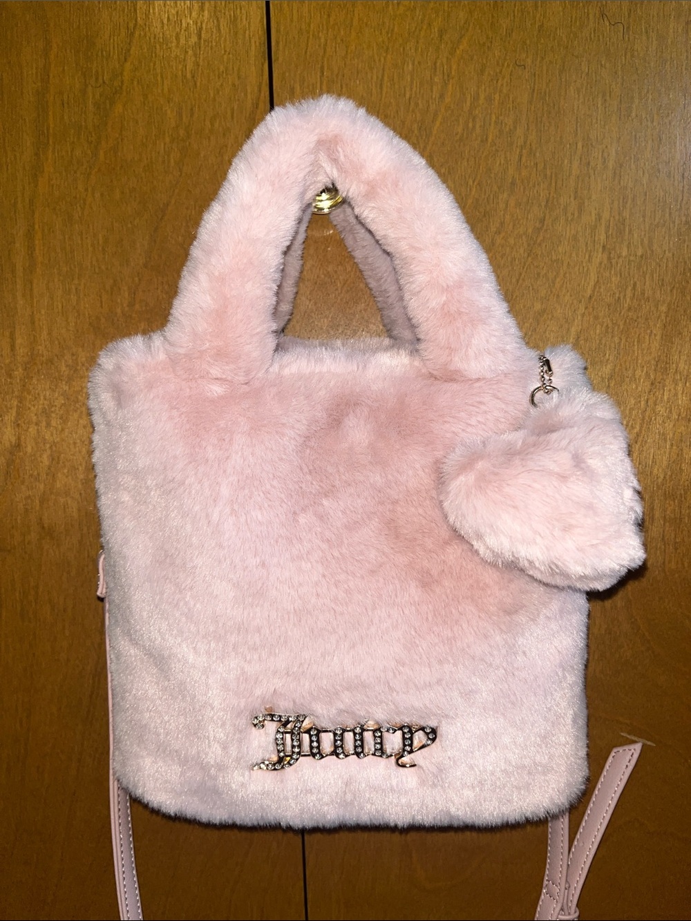 Juicy Couture Dusty Blush Mini Tote & Heart Shaped Matching Wallet